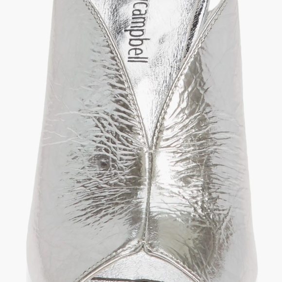 Jeffrey Campbell Vida Mules Silver Crinkle GORGEOUS SZ 7 - Picture 7 of 7